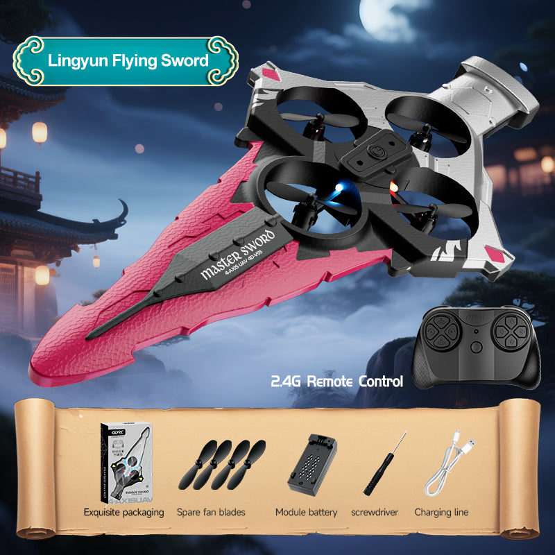 4D-V55 Flying Sword Drone | EPP Anti-Drop Stunt RC Aircraft for Beginners