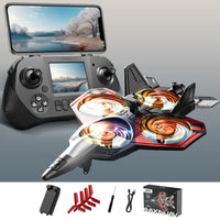 4D-V46 4-Axis Spray Combat Drone | 8K Dual Camera & Obstacle Avoidance Fighter Jet（LCD Screen Remote）