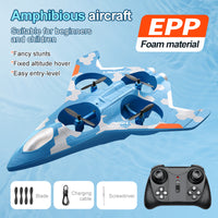 4D-V54 EPP Foam Amphibious Fighter Jet | Sea, Land & Air Stunt Drone for Beginners & Kids