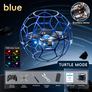 4D-V51 Brushless Flying Soccer Ball Drone | Interactive Aerial Toy with Protective Cage & Auto-Recovery Mode