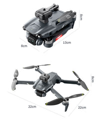 4D-V28 Mini Foldable Drone – 8K Triple Camera, 360° Obstacle Avoidance, Screen Remote（WiFi）