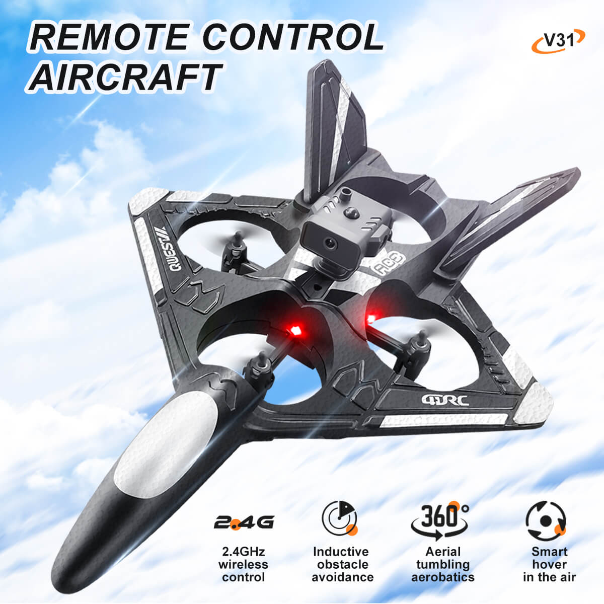 4DRC V31 Remote Control Airplane with Obstacle Avoidance