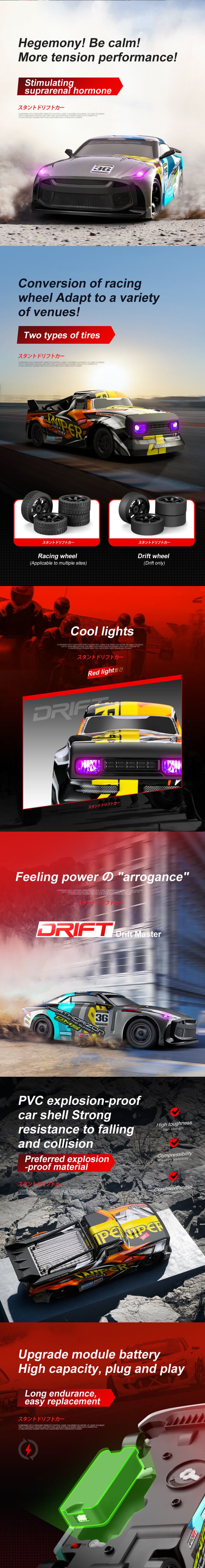 4DRC H4 remote control car 2.4G remote control high-speed racing 4WD stunt car