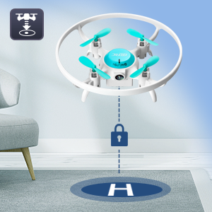 4D-V5 Mini Drone with Camera and LED Lights for Kids Blue