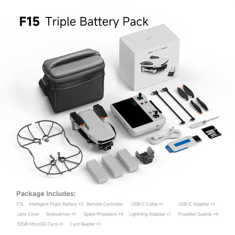 4D-F15 Professional Drone with EIS 3-axis Anti-shake Gimbal Camera