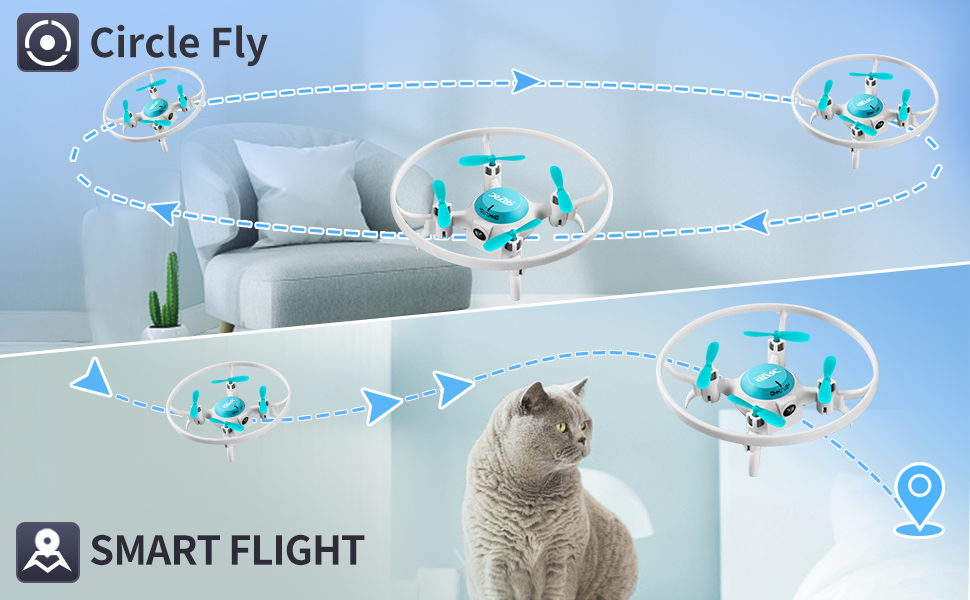 4DRC V5 Mini Drone with Camera and LED Lights for Kids Blue