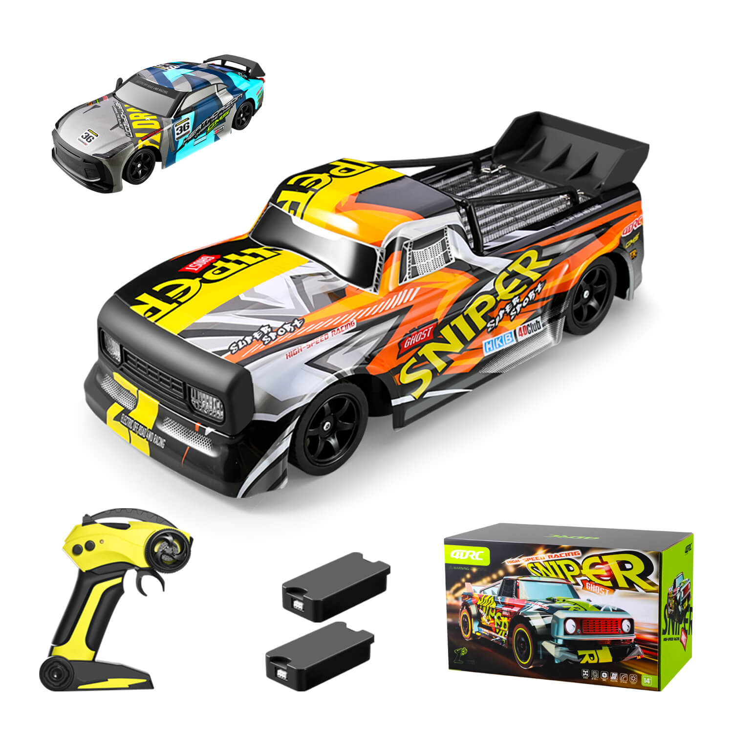 4D-H4 remote control car 2.4G remote control high-speed racing 4WD ...