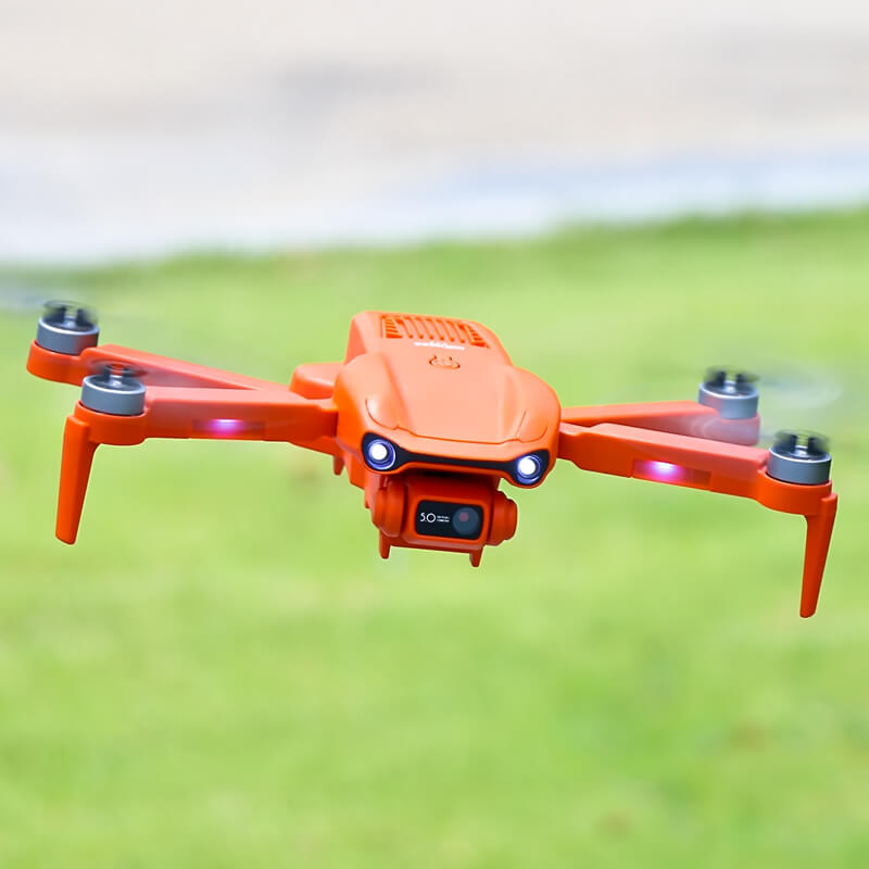 Orange drone shop 4k camera