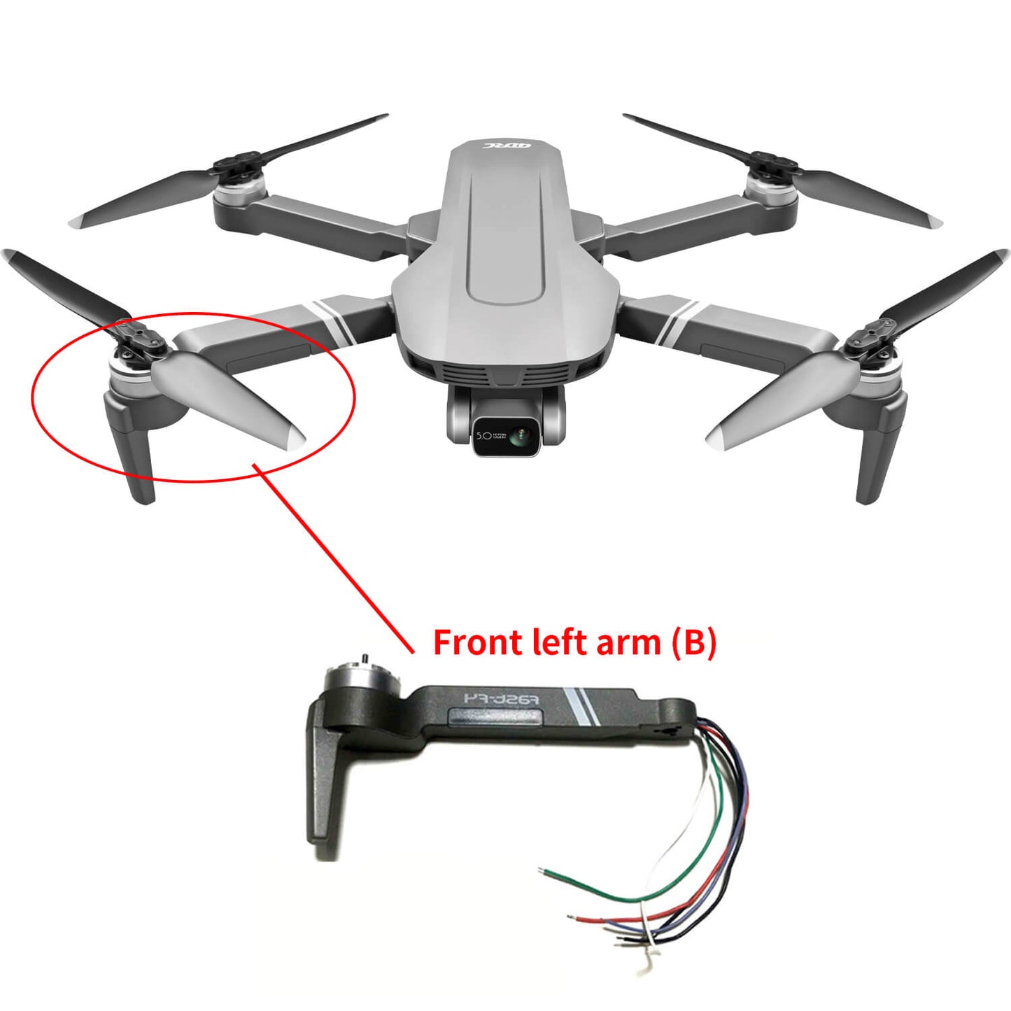 4D-F4 Drone Spare Arm with Motor Accessories