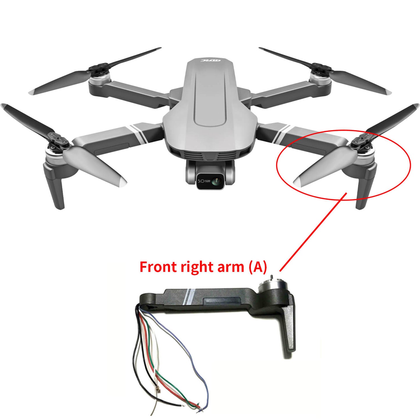 4D-F4 Drone Spare Arm with Motor Accessories