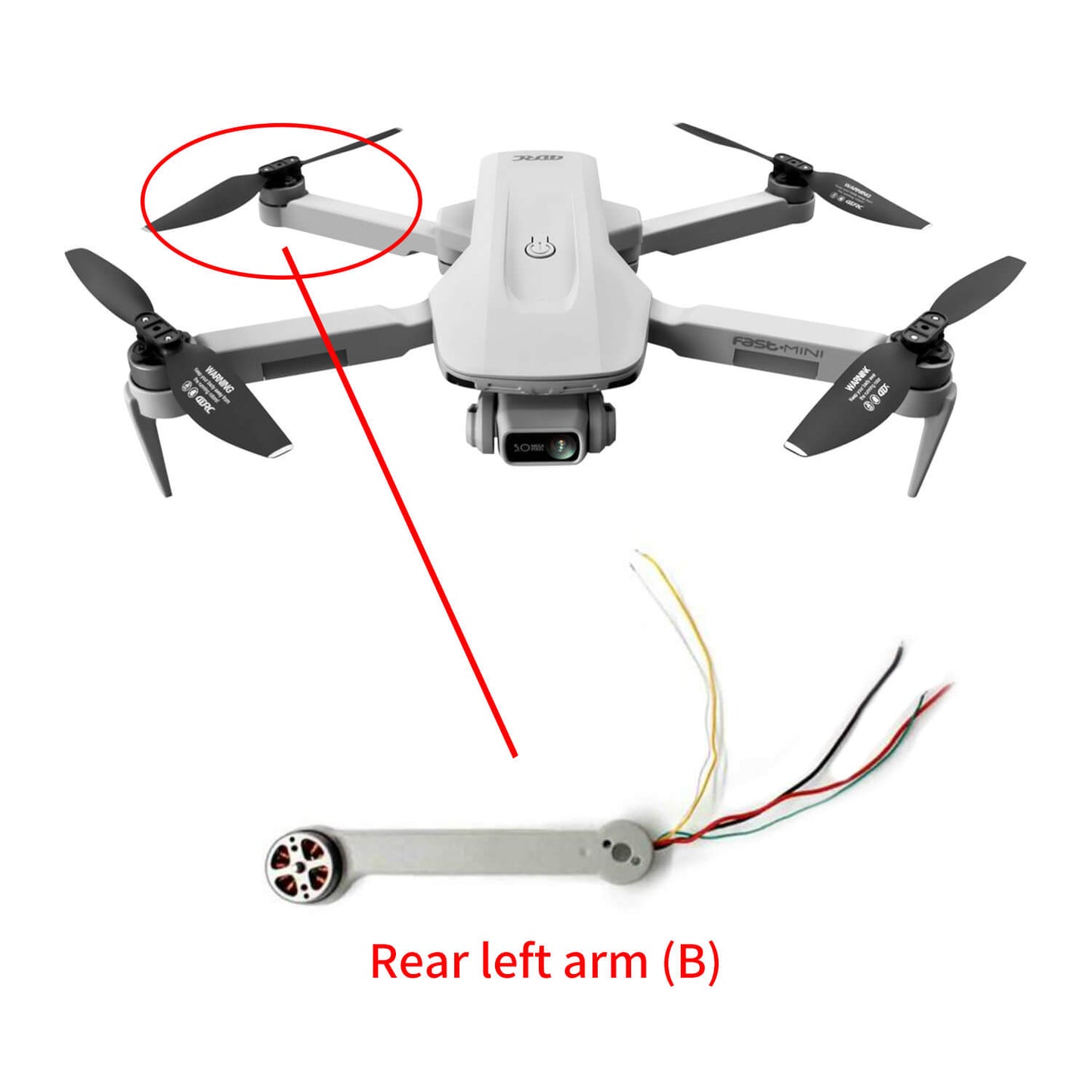 4D-F8 GPS Drone Arm with Motor accessories