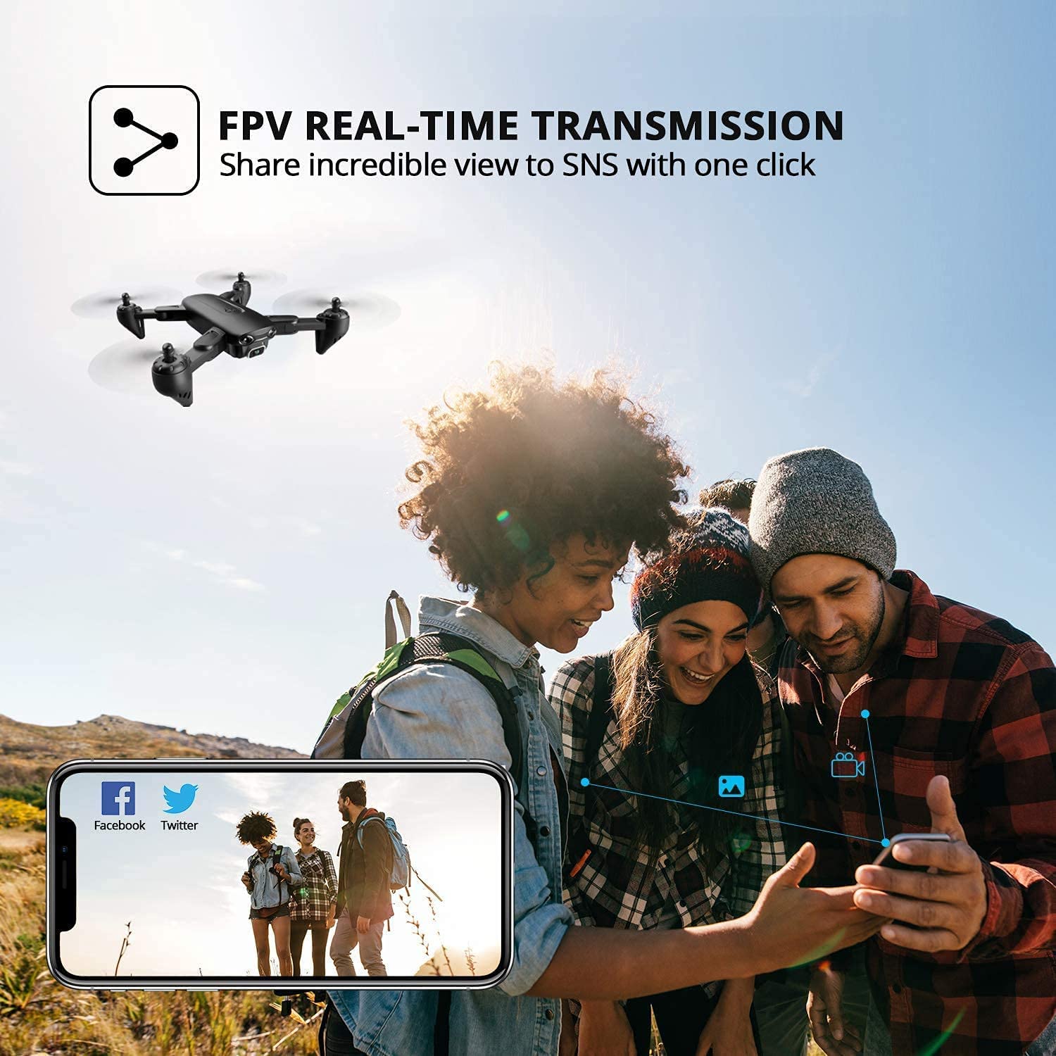 4DRC 4D F6 Foldable Drone with1080P HD Wifi Camera