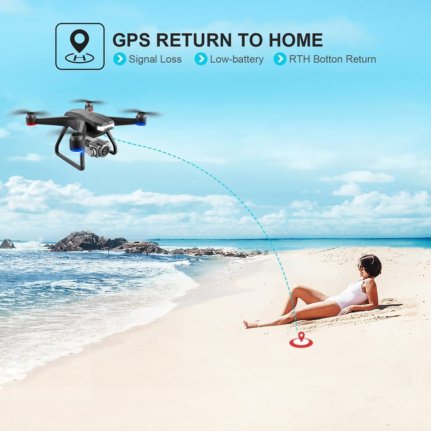 4D-F11 Brushless Motor GPS Drone with 4K Camera