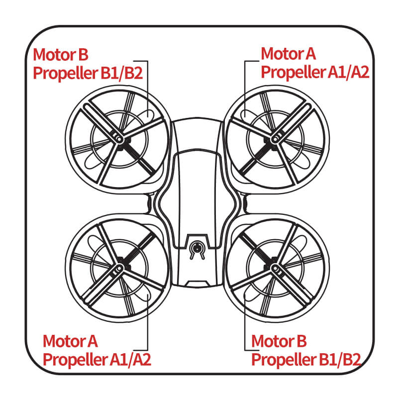 4D-V8 Mini Drone Spare Motor Propeller Accessories