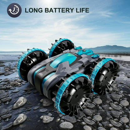 4D-C9 RC Car 2.4 GHz Amphibious Car Boat Toys for 5-12 Year Old Boys Gifts